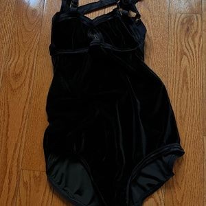 solstice intimates black velvet onesie (never worn!)